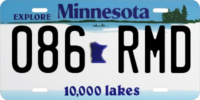 MN license plate 086RMD