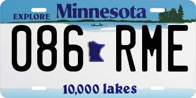 MN license plate 086RME