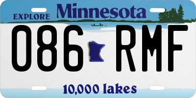 MN license plate 086RMF