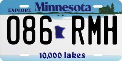 MN license plate 086RMH