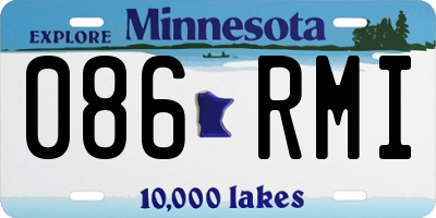 MN license plate 086RMI