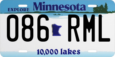 MN license plate 086RML
