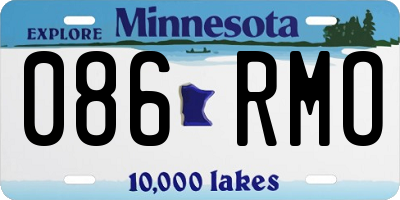 MN license plate 086RMO