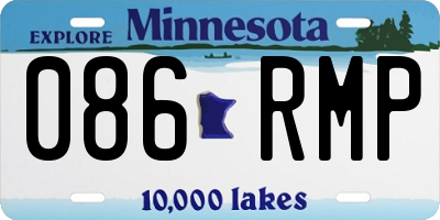 MN license plate 086RMP