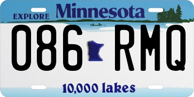 MN license plate 086RMQ