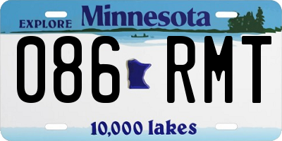 MN license plate 086RMT