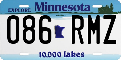 MN license plate 086RMZ