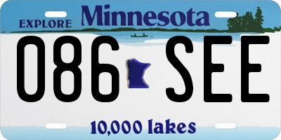 MN license plate 086SEE