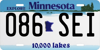 MN license plate 086SEI