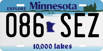 MN license plate 086SEZ