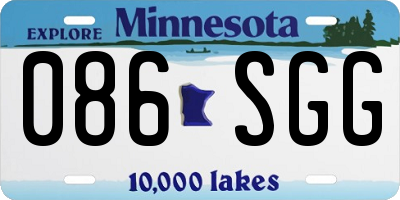 MN license plate 086SGG