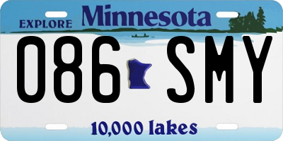 MN license plate 086SMY