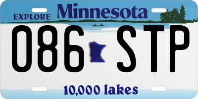 MN license plate 086STP