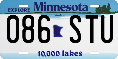 MN license plate 086STU