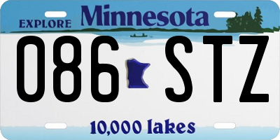 MN license plate 086STZ