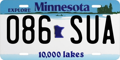 MN license plate 086SUA
