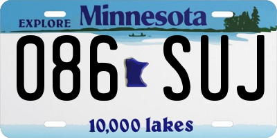 MN license plate 086SUJ