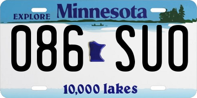 MN license plate 086SUO