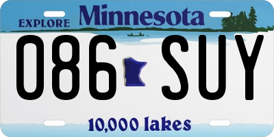 MN license plate 086SUY