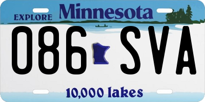 MN license plate 086SVA