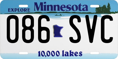 MN license plate 086SVC
