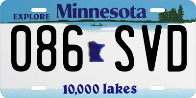 MN license plate 086SVD