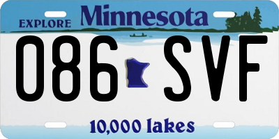 MN license plate 086SVF