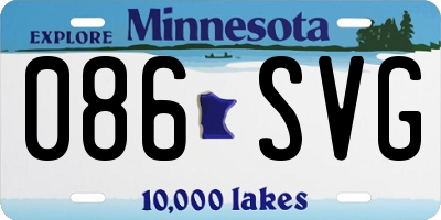 MN license plate 086SVG