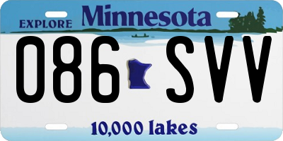 MN license plate 086SVV
