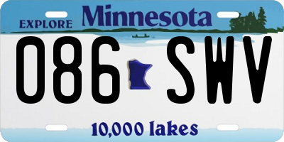 MN license plate 086SWV
