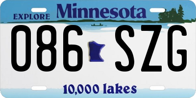 MN license plate 086SZG