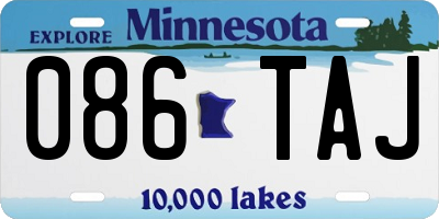 MN license plate 086TAJ