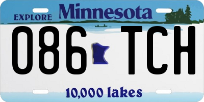 MN license plate 086TCH