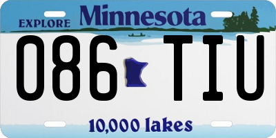 MN license plate 086TIU