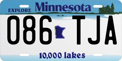 MN license plate 086TJA