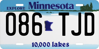 MN license plate 086TJD