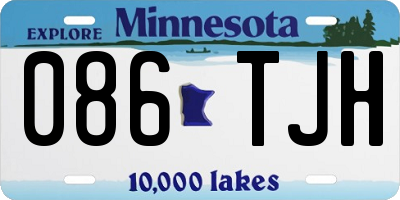 MN license plate 086TJH