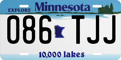 MN license plate 086TJJ