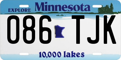 MN license plate 086TJK