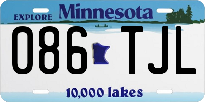 MN license plate 086TJL