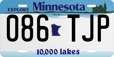 MN license plate 086TJP