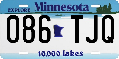 MN license plate 086TJQ