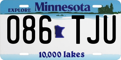 MN license plate 086TJU