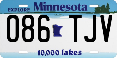 MN license plate 086TJV