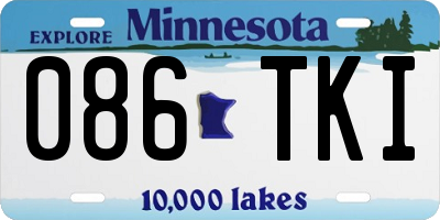MN license plate 086TKI