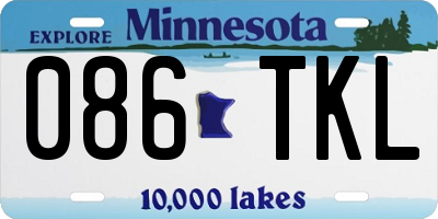 MN license plate 086TKL