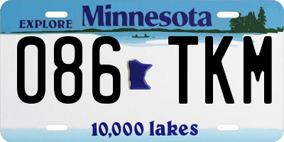 MN license plate 086TKM