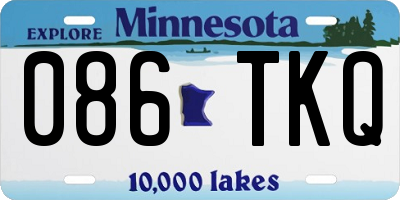 MN license plate 086TKQ