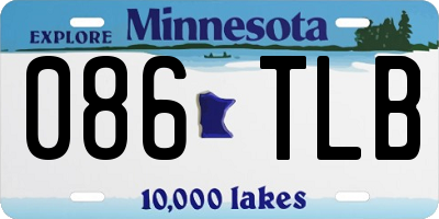 MN license plate 086TLB