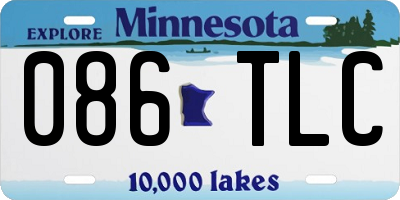 MN license plate 086TLC